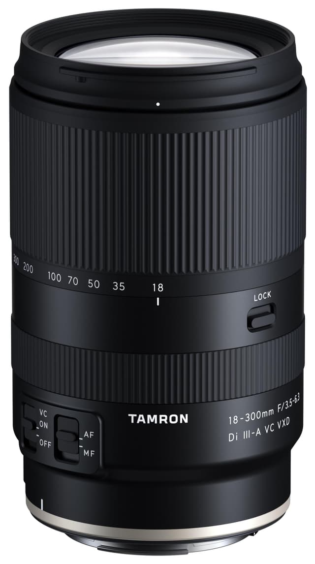 Tamron 18-300mm F/3.5-6.3 Di III-A VC VXD Zoom Lens - All-in-One Versatile Range - Vibration Compensation System - Canon R APS-C Mirrorless - Black - Travel, Wildlife, Sports, Portrait Photography