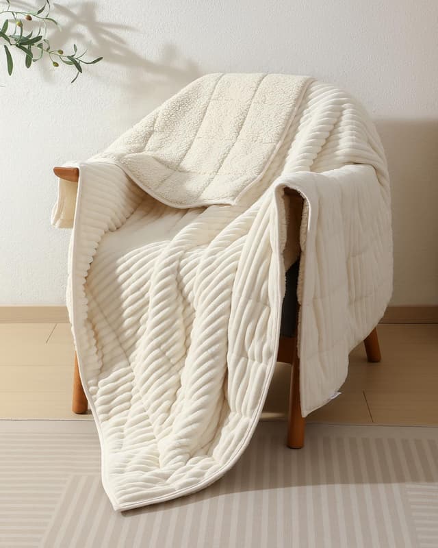 CYK Weighted Blanket 10 lbs for Teens & Children Twin Size 48"x72" - Dual-Sided Fleece & Sherpa Blanket - Heavy Plush Flannel Winter Warm Blanket for Bed and Couch