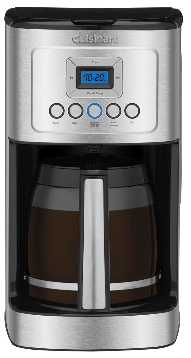 Cuisinart 14-Cup Coffee Maker, Programmable PerfecTemp Glass Carafe Coffee Machine with 1-4 Cup Setting, Brew Strength Control and Pause, Stainless Steel, DCC-3200NAS