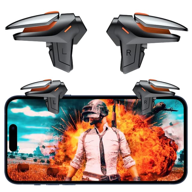 Sunmike Phone Triggers for PUBG Mobile, New Version Gaming Triggers for PUBG Mobile/Call of Duty/Knives Out/Rules of Survival, Sensitive Shoot & Aim Phone Trigger Compatible with iPhone & Android
