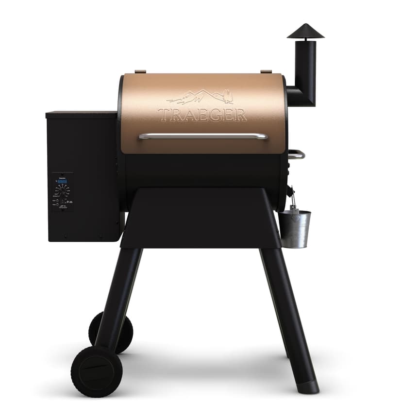 Traeger Grills Pro 22 Wood Pellet Grill & Smoker, Electric Pellet Smoker Grill Combo, 6-in-1 BBQ Versatility, 572 sq. in. Grilling Capacity, Meat Probe, 450 Degree Max Temperature, 18LB Hopper, Bronze