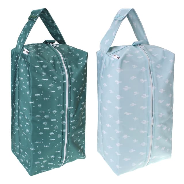 Mama Koala Waterproof Diaper Pods for Baby Items, Cloth Diapers, Swimsuits, Travel, Gym Clothes, Beach, Pump Parts, Toiletries, 2 Pack(DP-Pine Forest)