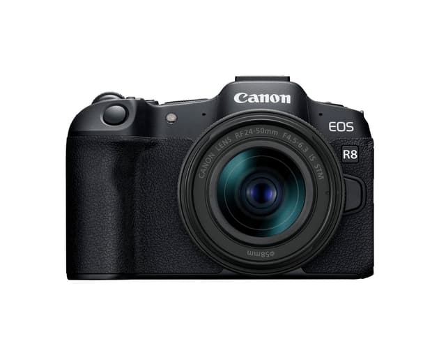 Canon EOS R8 Mirrorless Camera with RF 24-50mm f/4.5-6.3 is STM Lens