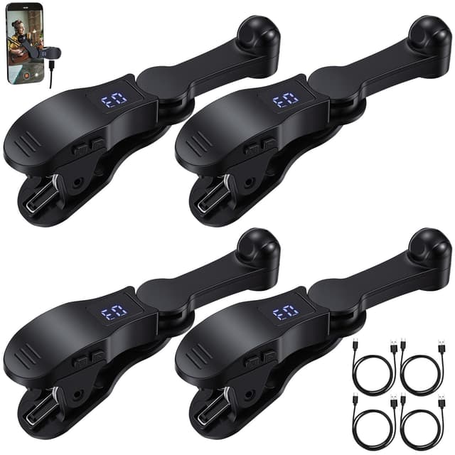 Sabary 4 Sets Auto Clicker for Smart Phone, Fast Screen Tapping Device Auto Tapper Continuous Click Simulation Finger for Games, Live Likes, Flash Deals, Reward Tasks, Plug and Play (Black)