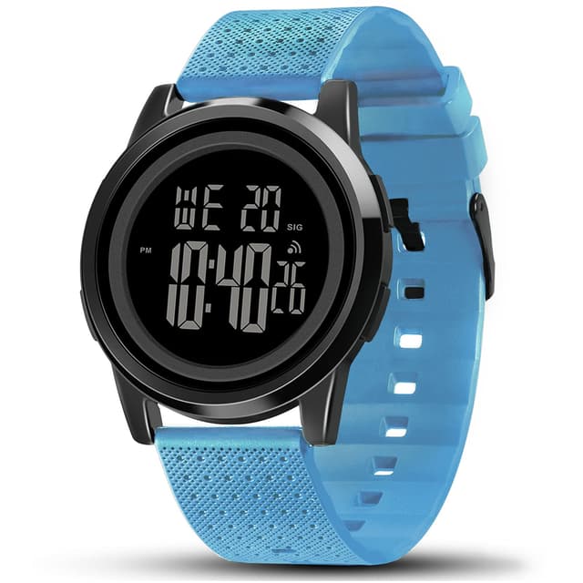 YUINK Mens Watch Ultra-Thin Digital Sports Watch Waterproof Stainless Steel Fashion Wrist Watch for Men Women