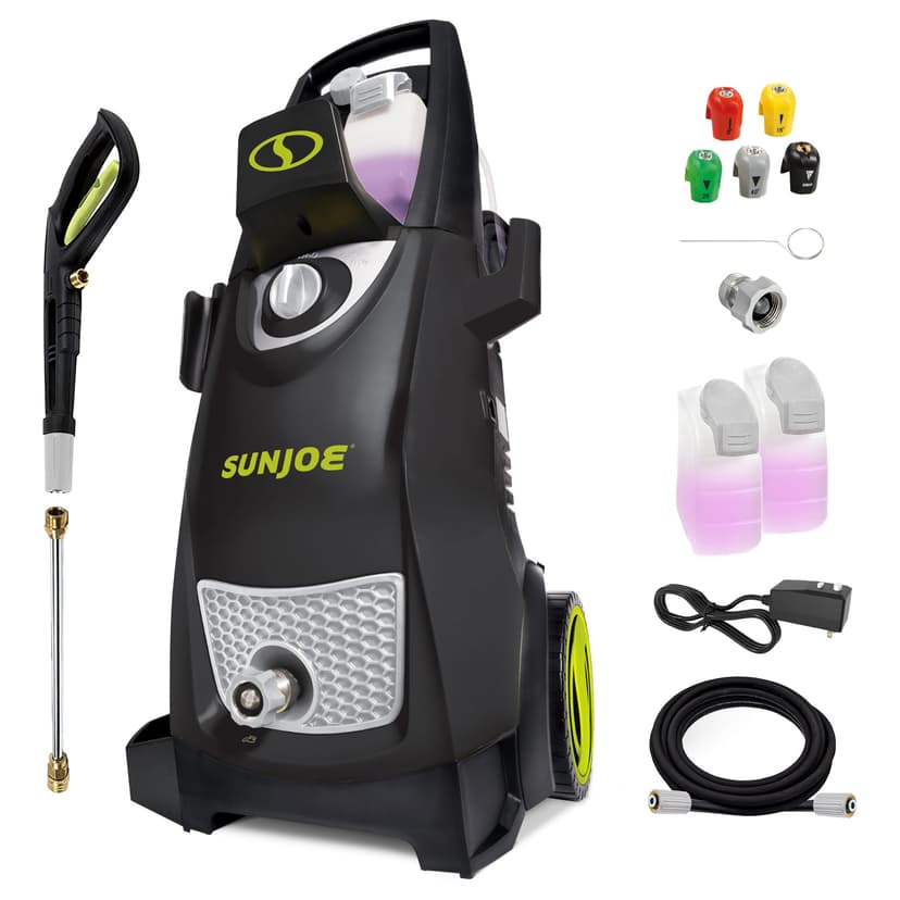 Sun Joe Electric Pressure Power Washer w/Dual Soap Tanks, 2350 PSI (PWMA Certified), 1.2 GPM, 13-Amp Motor - Heavy-Duty Cleaning Machine for Patios, Decks, & Sidewalks, SPX3000