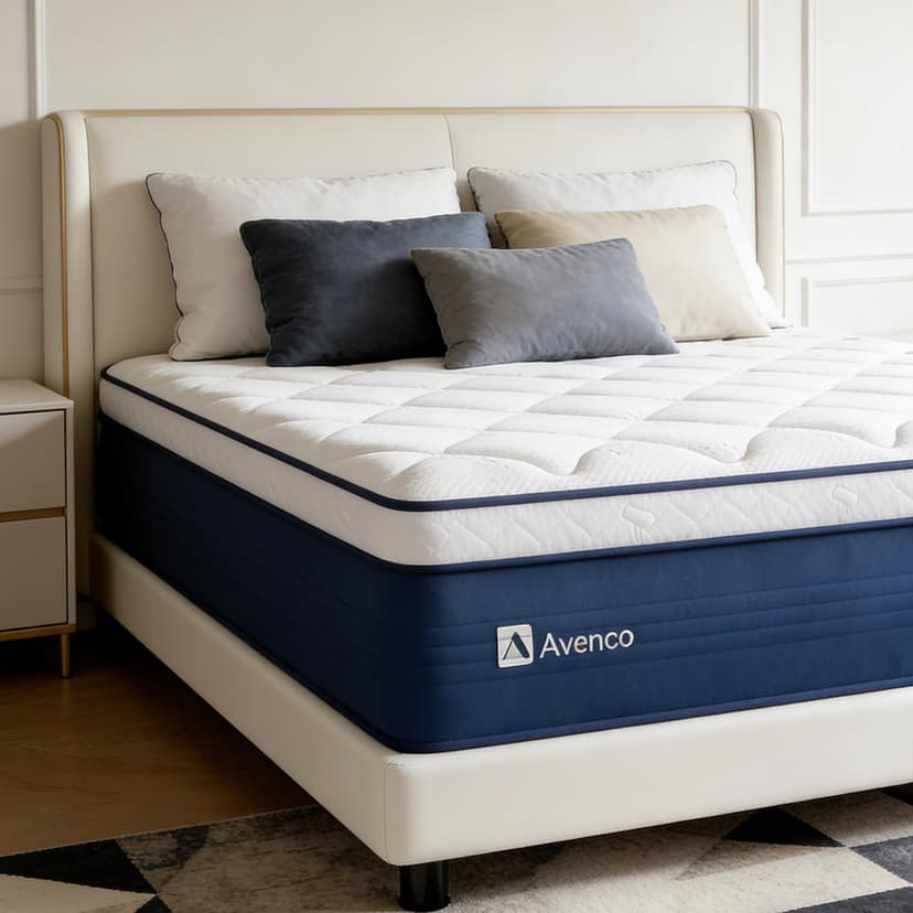 Avenco 10 Inch Full Size Mattress in a Box, Hypoallergenic & Back Pain Relief, Hybrid Full Mattresses with Smarts Coils, Fiberglass Free CertiPUR-US Certified Colchones No Box Spring Needed