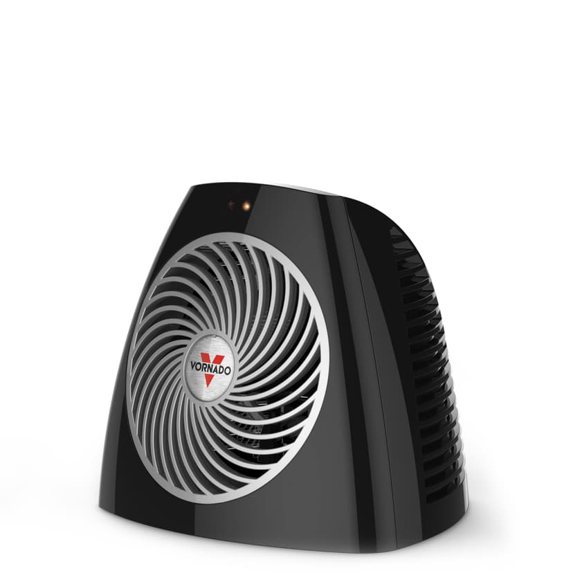 Vornado VH202 Personal Space Heater, Advanced Safety Features, 2 Heat Settings, Direct Heating, Fan Only Setting, Cool-Touch Exterior, Signature Vortex Heat Circulation, Gentle Heating, Black