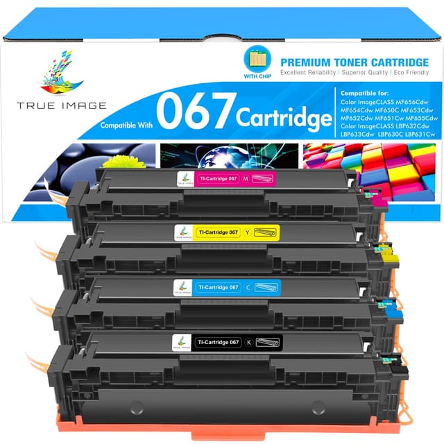 067 Toner Cartridge Set 067H MF656Cdw MF654Cdw MF650C Compatible for Canon 067 Color ImageCLASS LBP632Cdw LBP633Cdw MF653Cdw MF652Cdw MF651Cw LBP630C LBP631Cw MF655Cdw Printer High Yield Ink 4 Pack
