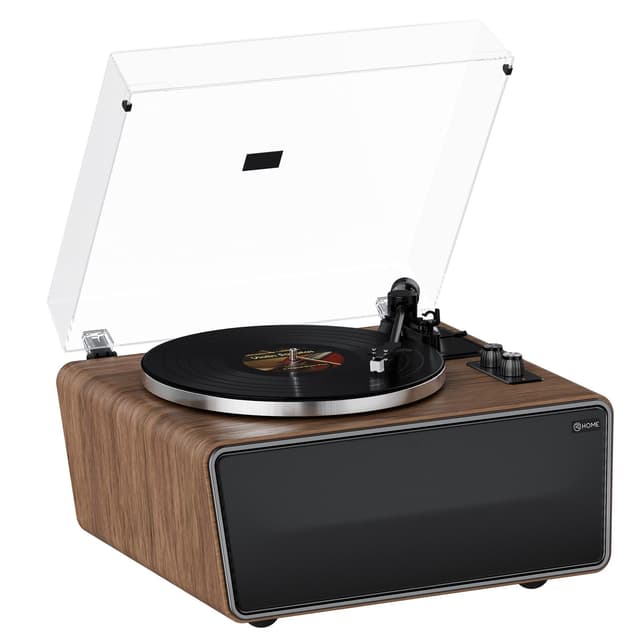 All in One Vinyl Record Player,Bluetooth Turntable Built in 4 Stereo Speakers Phono Preamp,High Fidelity Turntables for Vinyl Records with Magnetic Cartridge AT-3600L,2-Speed,33/45RPM,USB PC Recording