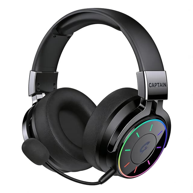 COOLV 2.4GHz Wireless Gaming Headset,Bluetooth 5.4 Gaming Headphones with Mic