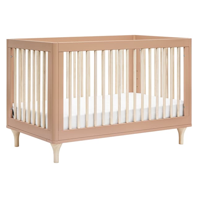 Babyletto Lolly 3-in-1 Baby Crib Convertible to Toddler Bed & Daybed, GREENGUARD Gold Certified, 4 Adjustable Heights - Includes Toddler Conversion Kit, Made of 100% Solid Wood - Canyon/Washed Natural