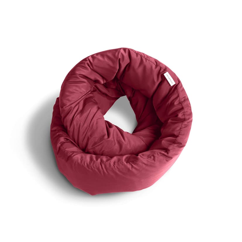Huzi Infinity Pillow - Travel Neck Pillow - Versatile Soft 360 Support Scarf - Machine Washable - Home Travel Flight Road Trips (Burgundy)