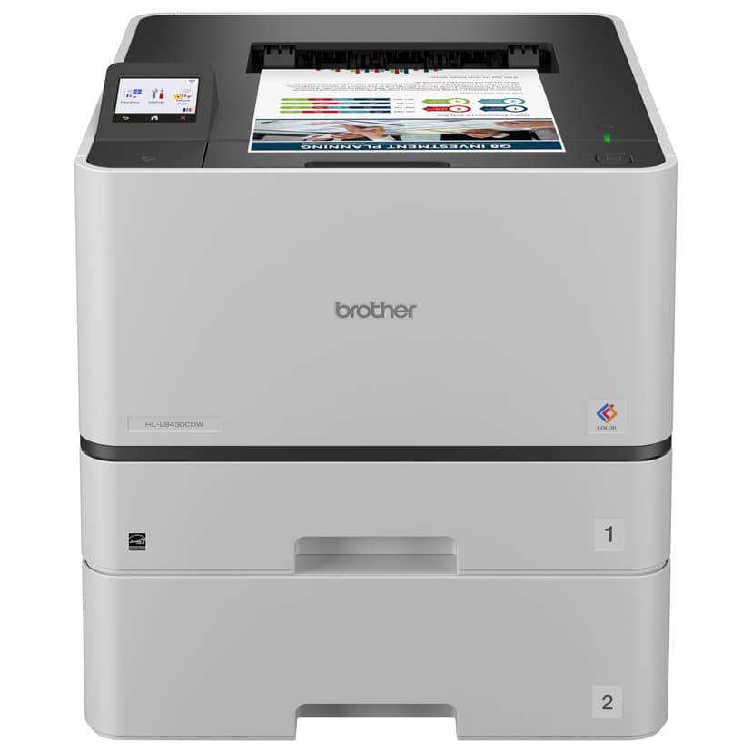 Brother HL-L8430CDWT Business Color Laser Printer with Dual Paper Trays, Low-Cost Printing, and Wireless Networking