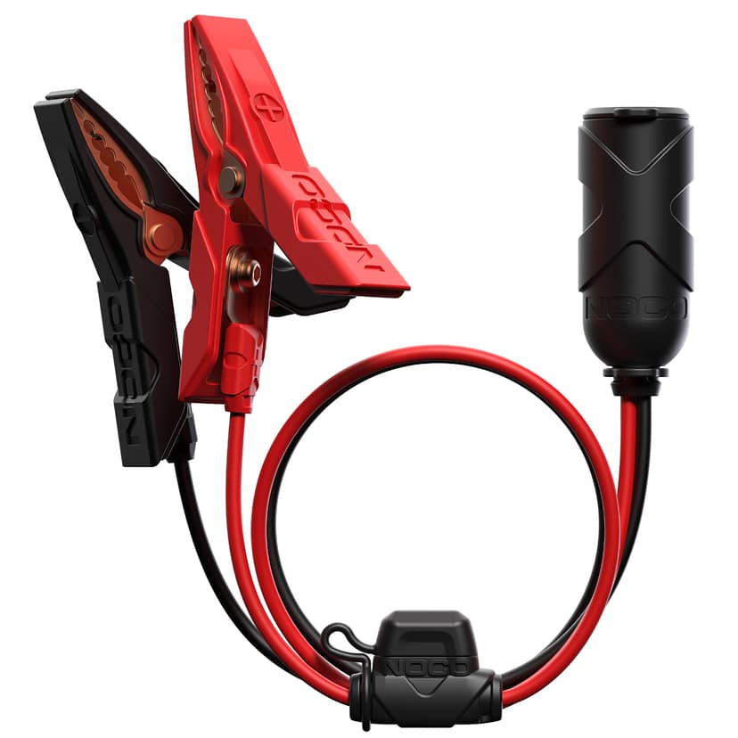 NOCO GC017 15A 14AWG 12V Adapter, Heavy-Duty Cigarette Lighter Plug, and Female Socket With Battery Clamps