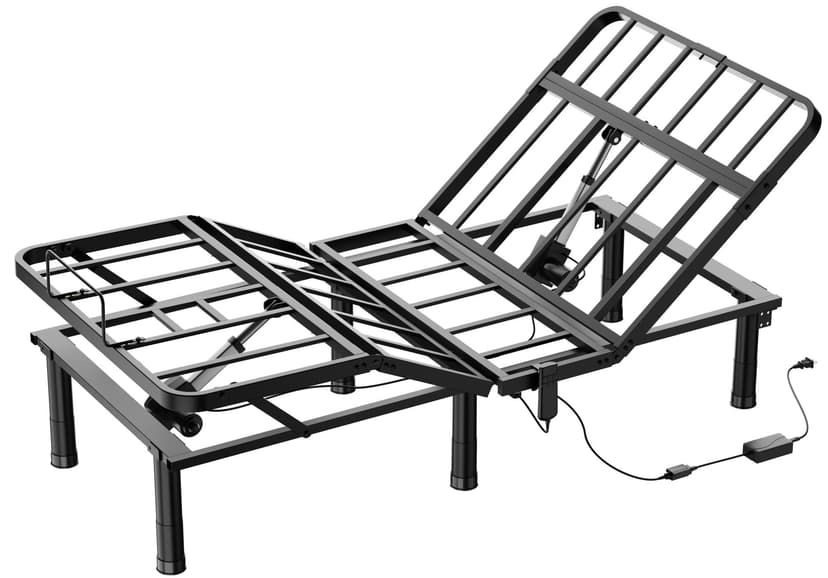 SunsGrove Twin XL Adjustable Bed Frame, Wired Remote Control, Independent Head and Foot Incline, Electric Bed Frame Base, Adjustable Bed Leg with 2 Height Options, Easy Assembly