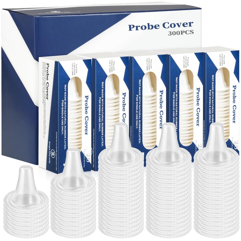 300X Ear Thermometer Covers Compatible with Braun Ear Thermometer Lense Filters Refill Caps for Digital Thermometer Ear Covers Disposable Covers(Upgrated) (300)