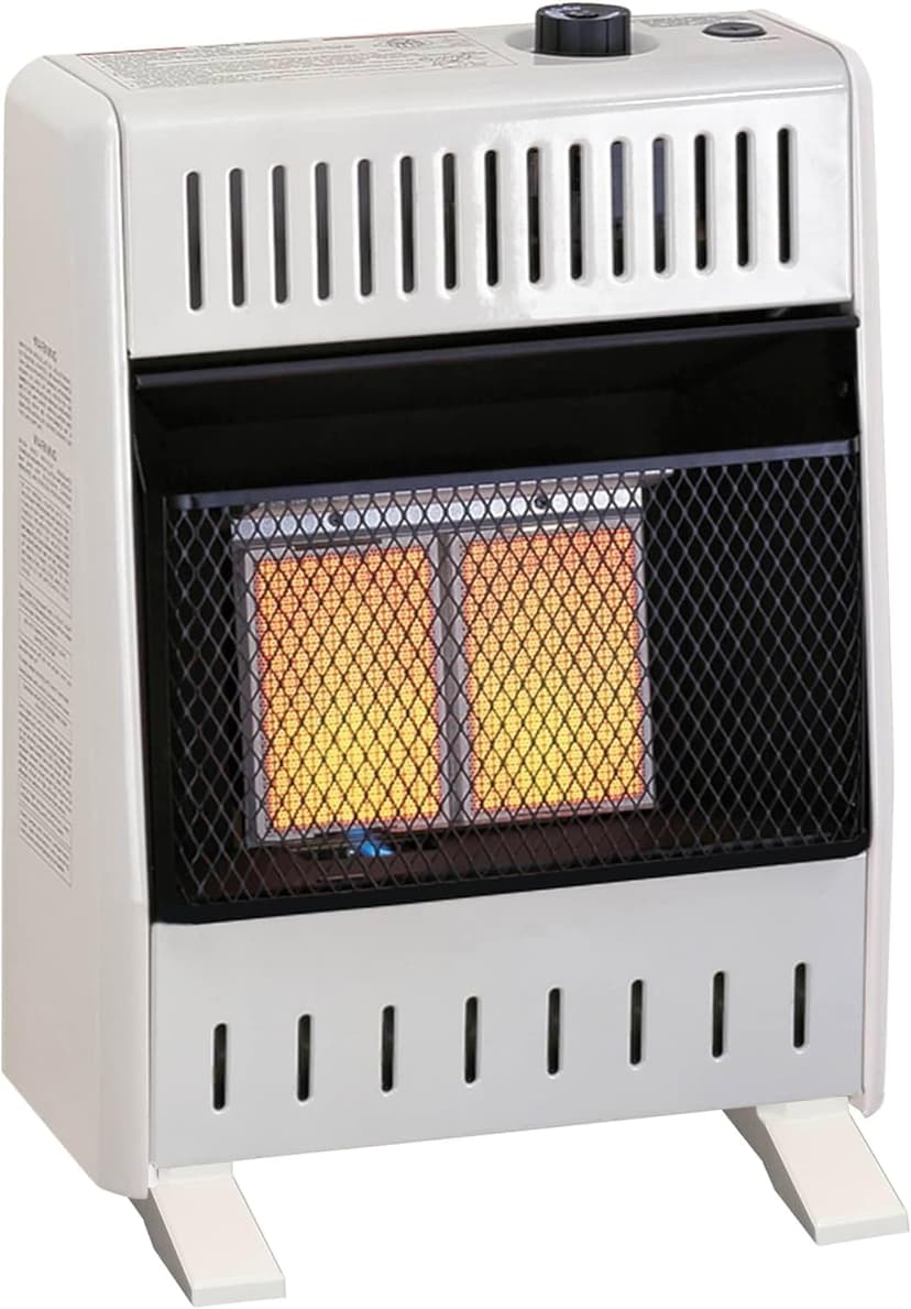 ProCom Heating Natural Gas Ventless Infrared Plaque Heater With Base Feet - 10,000 BTU, T-Stat Control - Model# MN100TPA-B