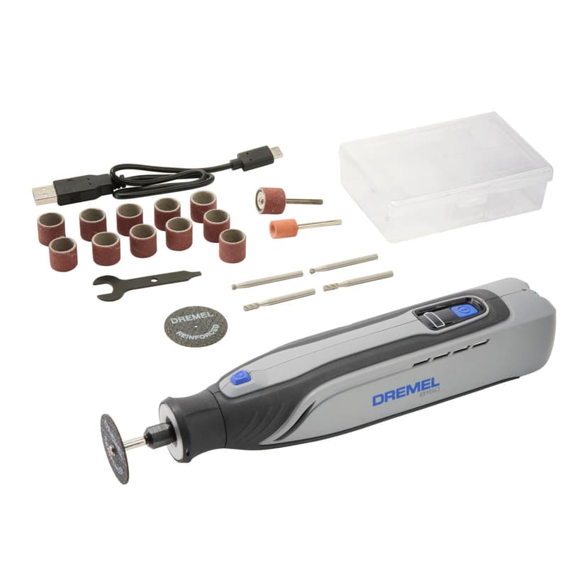Dremel 8150-N/20 8V Cordless Rotary Tool Kit with Brushless Motor and LED Work Light - Variable Speeds, USB-C Rechargeable and Includes 20 Accessories