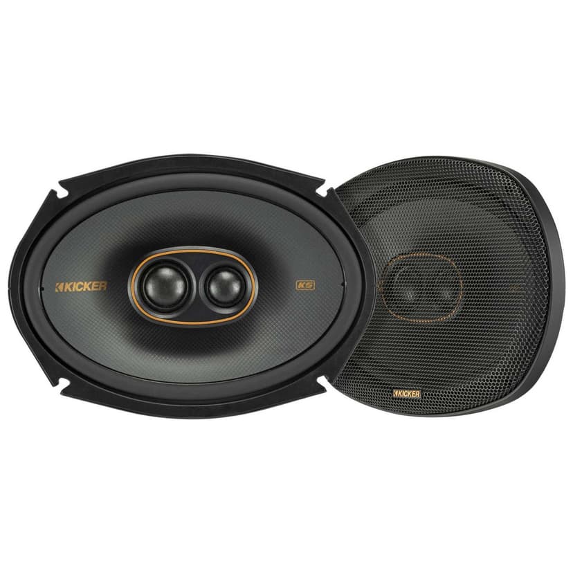 Kicker 51KSC69304 KS-Series 6x9 3-Way Speakers with 1" and .75" tweeters, 4-Ohm, Pair