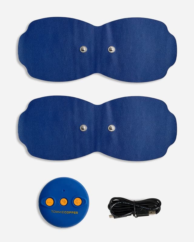 Tommie Copper Wireless TENS Therapy Device – Muscle Stimulation & Recovery Support – 6 Modes, 20 Intensity Levels, USB Rechargeable, 2 Reusable Electrode Pads – Portable & Easy to Use