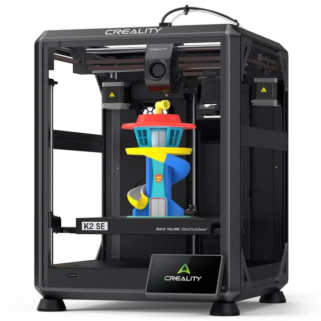 Creality K2 SE 3D Printer, Support Multicolor Printing Needs CFS, 500mm/s High-Speed Printing, Auto Leveling, Vibration Control, Compact Desktop Upgrate 3D Printer, Print Size 220x215x245mm