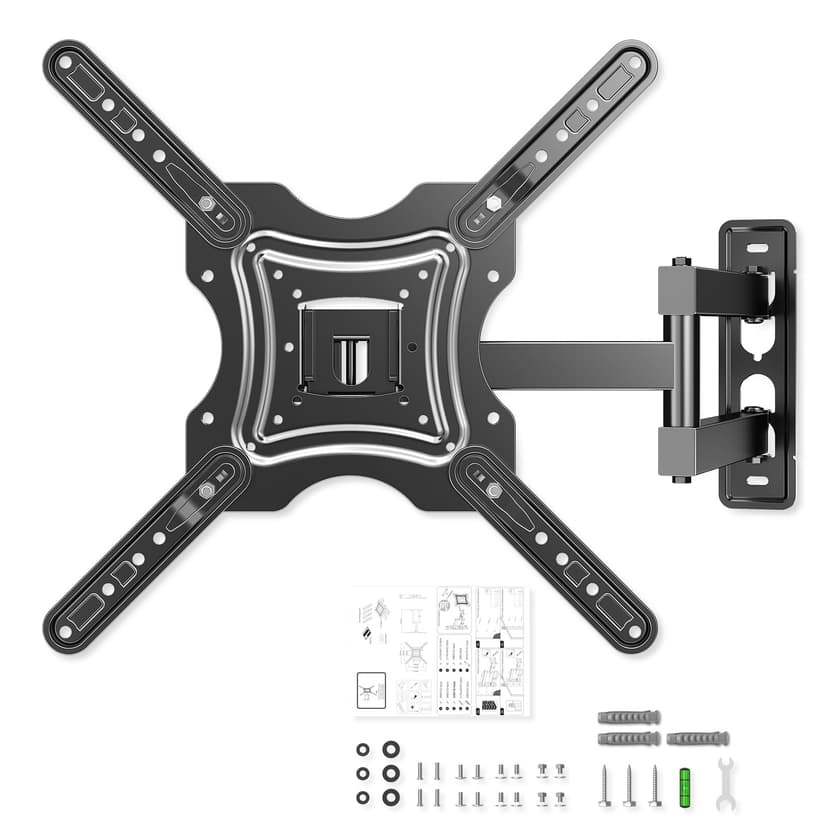 Gkyet Full Motion TV Wall Mount,Swivel Tilt Extension with Articulating Arms,Tvs Brackets for Wall Mount with VESA 400x400mm up to 66lbs Max,Universal TV Mount for 19-55 inch LED Monitors Flat Screen