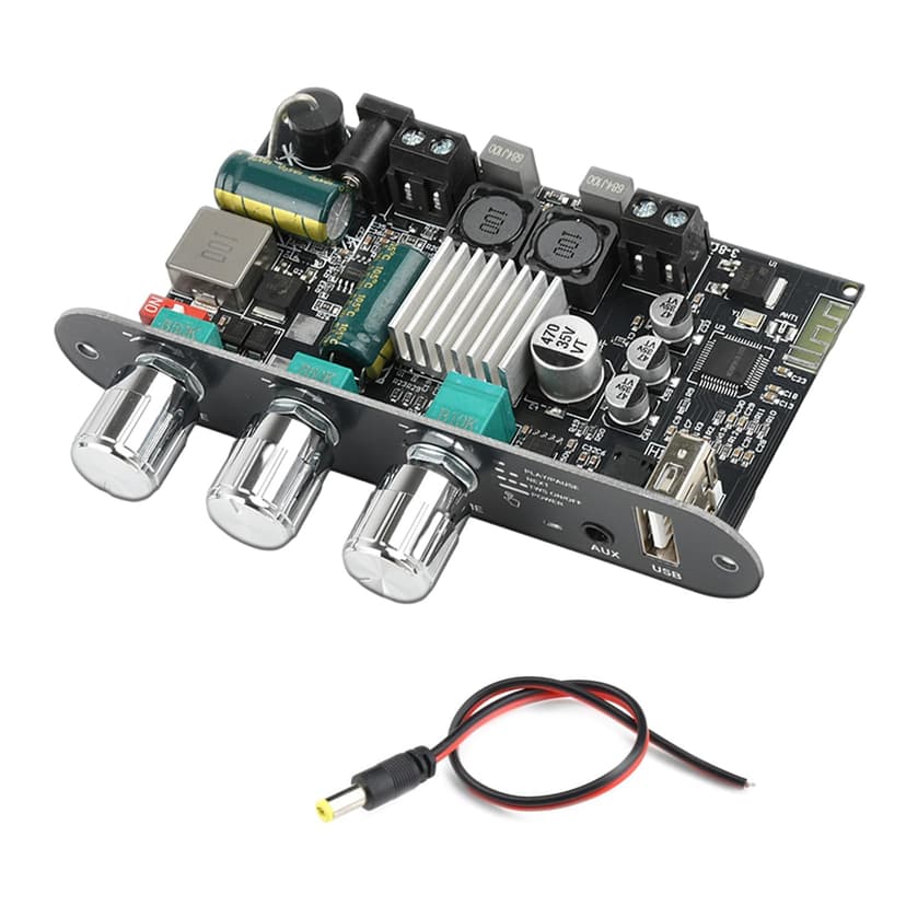 ZK-1001U Mono Bluetooth AMP Board with TWS,100W Vehicle Amplifier Input 9-24V Wide Voltage Home Audio Amplifier Board,Supports AUX/USB/Bluetooth Input for Home Speaker,Car Audio DIY