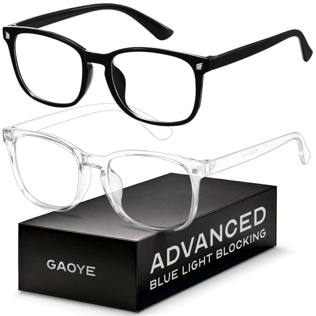 Gaoye Blue Light Blocking Glasses - Fashion Square Eyeglasses, Anti UV Ray Computer Gaming Glasses Blue Blockers for Women/Men
