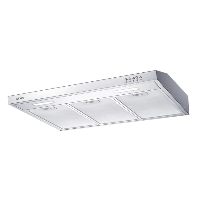 CIARRA Ductless Range Hood 30 inch Under Cabinet Hood Vent with 3 Speed Exhaust Fan Push Button Ducted and Ductless Convertible