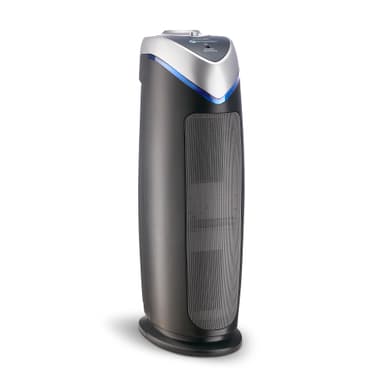 GermGuardian HEPA Air Purifier for Home, Large Rooms - 743 Sq. Ft. with HEPA Air Filter, UV-C Light & Odor Reduction, AC4825E, 22" Tower, Gray