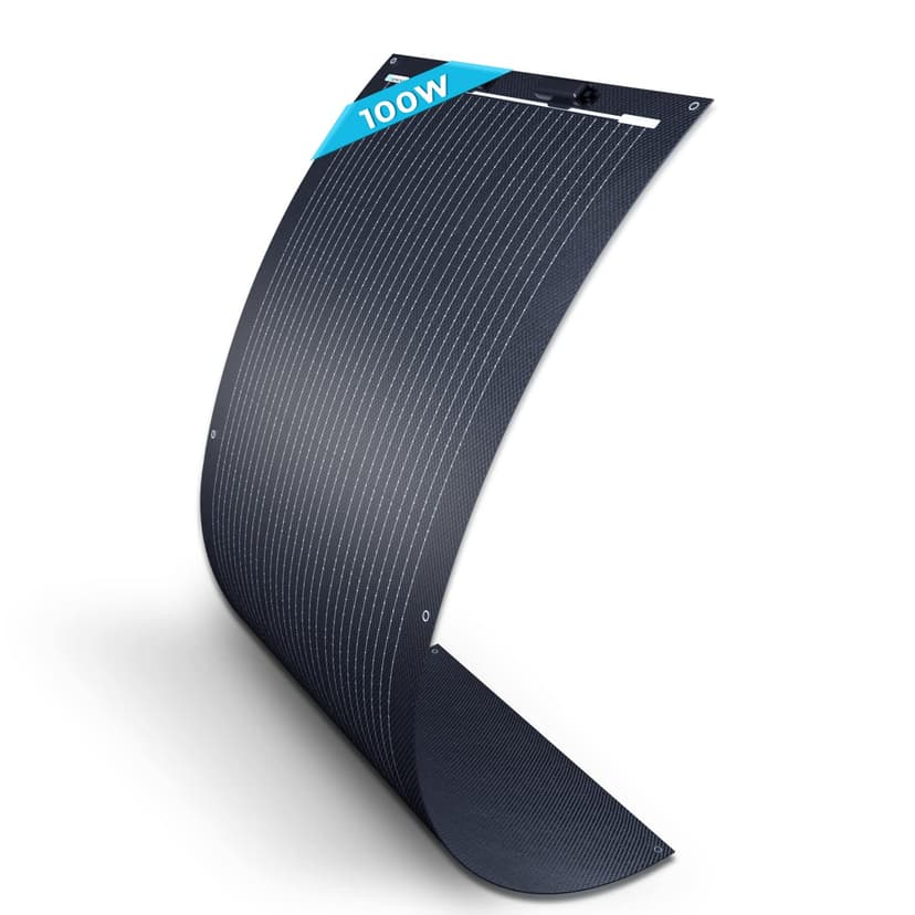 Renogy 100W Solar Panel 12V, Flexible Solar Panel 100 Watt 22% High-Efficiency, 240° Ultra Lightweight Solar Panels for Marine RV Cabin Van Car Boat Camping Curve Surfaces, Black