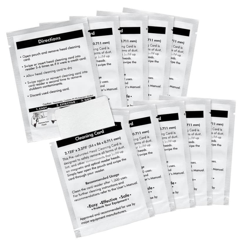 Xinafan 10 Pc 60622 Cleaning Card Compatible with Dymo LabelWriter 550 450 5XL 4XL Label Printer Cleaning Sheets Swipe, 3.375 x 2.125 Inch Card Reader POS Direct Thermal Swiper Cleaner