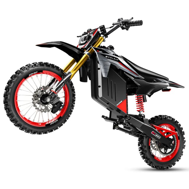 ECOLEAP 3500W Peak Electric Dirt Bike for Teens & Adults, 37MPH Electric Off-Road E-Bike with 48V 21Ah Battery, Up to 55 Miles Range, Dual Suspension, Hydraulic Brakes, 400LBS Load, Fit Age 13+