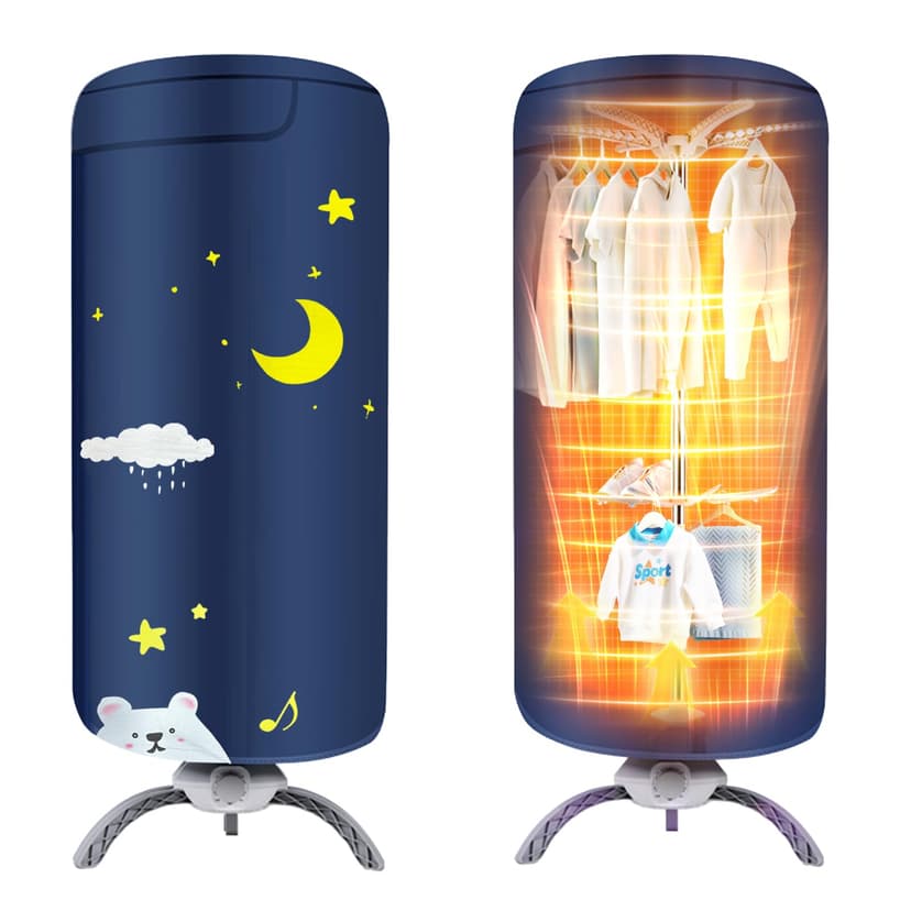 Portable Clothes Dryer for Apartment, RV and Travel, Secadora de ropa portatil, Mini Dryer Quickly Dry Light Clothes, Underwear, Baby Clothes, Socks and Shoes