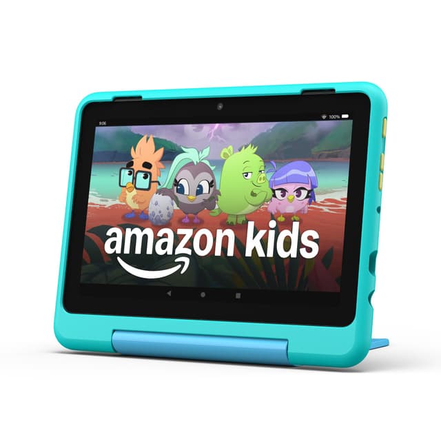 Amazon Fire HD 8 Kids Pro tablet (newest model), ages 6-12. Bright 8" HD screen, includes ad-free content, parental controls, 13-hr battery, slim case for older kids, 32GB, Hello Teal