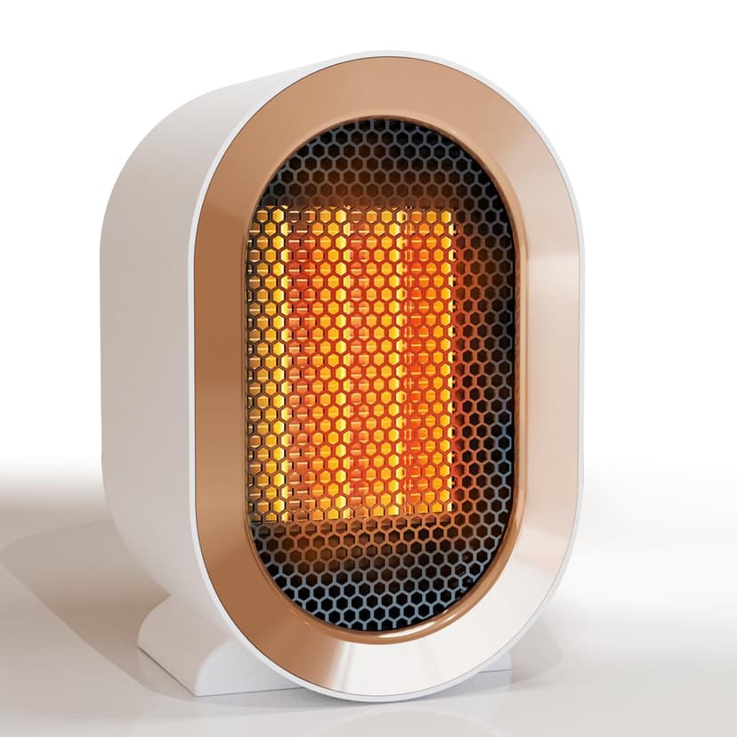 Swocky Indoor Electric Portable Space Heater, 1200W Personal Desk Heater, Fast Quiet Heating Ceramic for Large Room,Bedroom and Office Use (White)