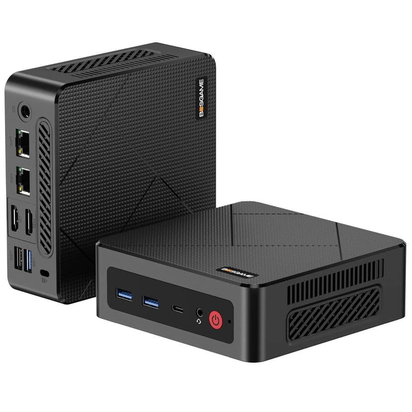 BOSGAME E4 Mini PC, Mini Computers with AMD Ryzen 5 3550H, 16GB DDR4 512GB PCIe SSD, Dual RJ45, 4K Triple Display, USB-C, USB 3.2, Wi-Fi 5/BT 5.0, Micro Desktop Computers for Office, Home & Streaming