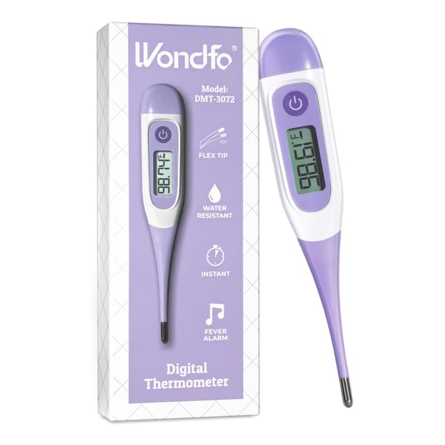 Wondfo Digital Basal Thermometer for Women Fertility – BBT Thermometer for Ovulation & Pregnancy Tracking – High Accuracy & LCD Display & Waterproof