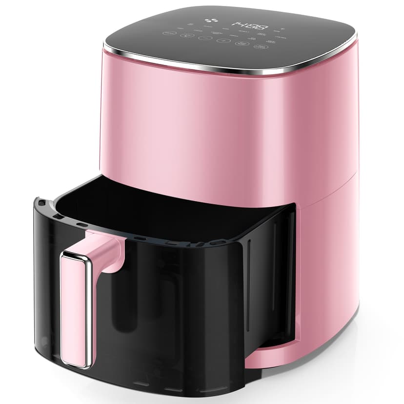 NEWBULIG Air Fryer, 6QT Square Airfryer with Visual Window, 400℉ Fast Heating Air Fryers Oven with Timer, Auto-Off, Non Toxic & Non Stick, Multiple 12 Modes for Roast, Bake, Dehydrate, Fry, Reheat