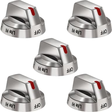 DG64-00473A Burner Control Dial Knob Range Oven Replacement Compatible with Samsung Gas Stove Knob NX58H5600SS NX58F5700WS NX58H5650WS NX58J7750SS NX58M6850SS （5pcs）.