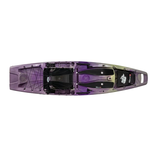 Perception Kayaks - Outlaw 11.5 Fishing Kayak - Sit on Top - Fold Away Lawn Chair Seat - 4 Rod Holders - Integrated Tackle Trays - 11.5 ft - Purple Camo