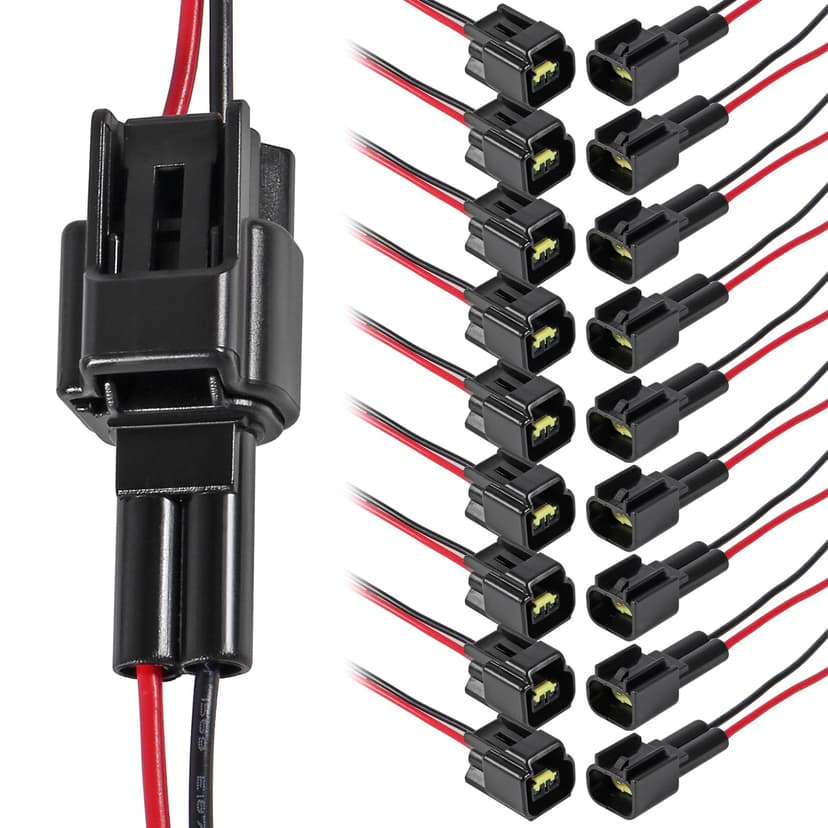 AITRIP 10pack 2Pin Way Electrical Wire Connector,16AWG Waterproof Electrical Car Auto Wire Connector,Male Female Quick Disconnect for Automotive Cars Trucks Motorcycles Marine Boats
