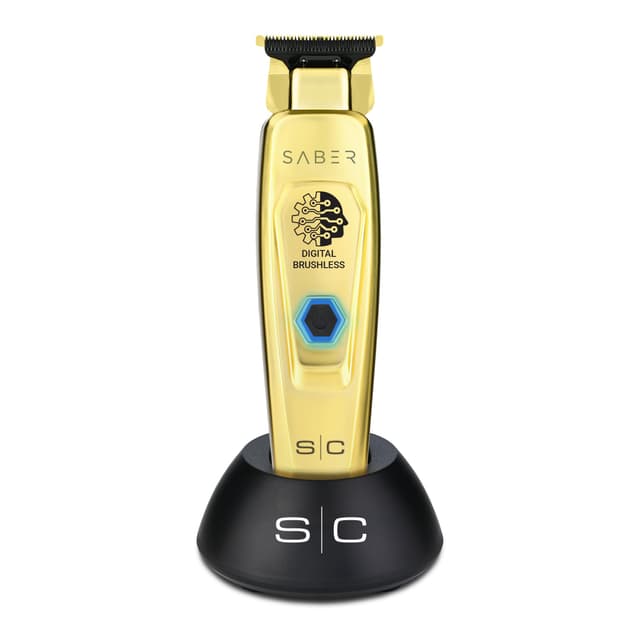 Stylecraft Saber Professional Full Metal Body Digital Brushless Motor Cordless Hair Trimmer (Gold)