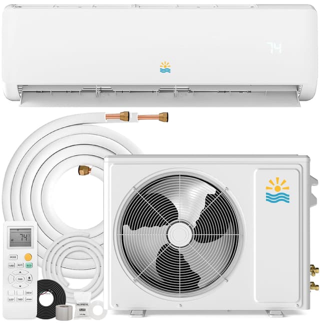 Oylus Mini Split Ac/Heating System - 12000 BTU Ductless Mini Split Air Conditioner with Heat Pump, 19 SEER2 115V Energy Efficient Ac Unit Up to 750 Sq.Ft with Installation Kit