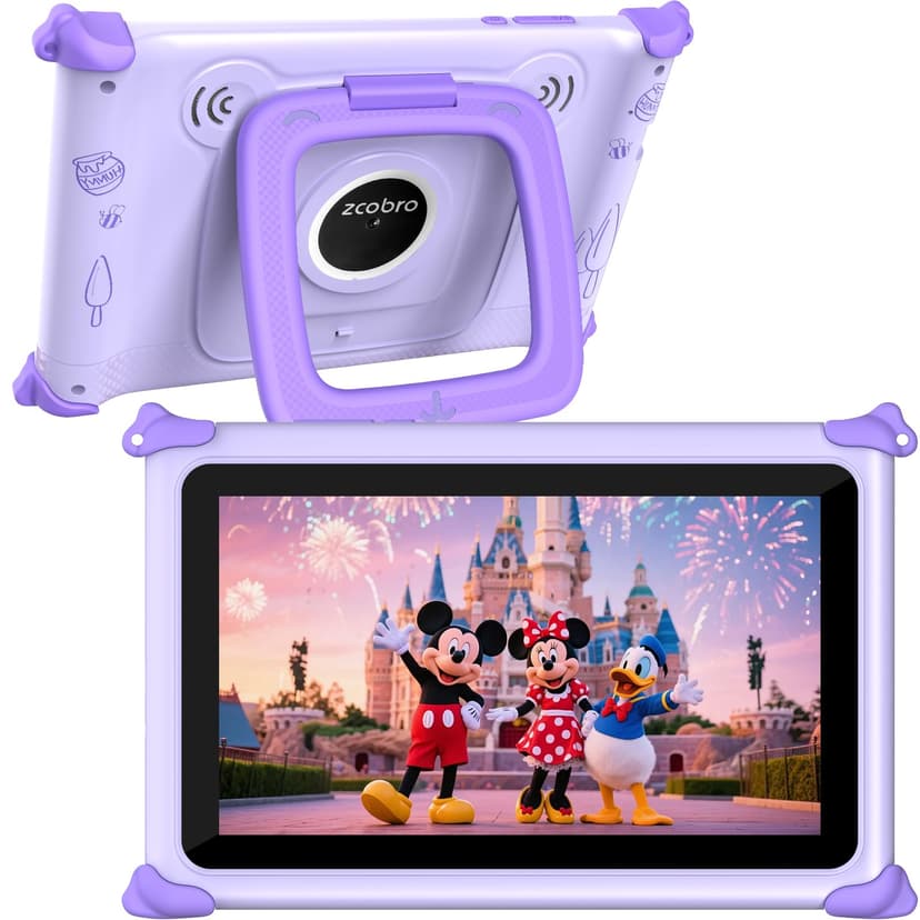 Kids Tablet 7 inch Tablet for Kids 3-12 32GB Toddler Children's Tablets with WiFi, YouTube, Baby Tablets with Shockproof Case, IPS Screen Parental Control GMS Education Games for Girls Boys (Purple)