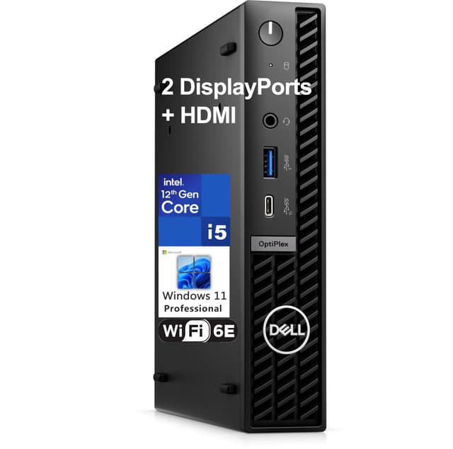 Dell OptiPlex 7020 MFF Mini PC 7000 Micro Form Factor Business Desktop Computer, Intel Hexa-Core i5-12500T, 32GB DDR5 RAM, 1TB PCIe SSD, WiFi6E, 2 DisplayPort + HDMI, Windows 11 Pro