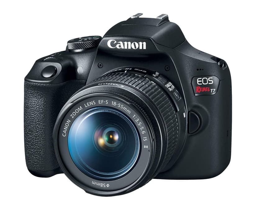 Canon EOS Rebel T7 DSLR Camera with 18-55mm Lens (Black) (Renewed)