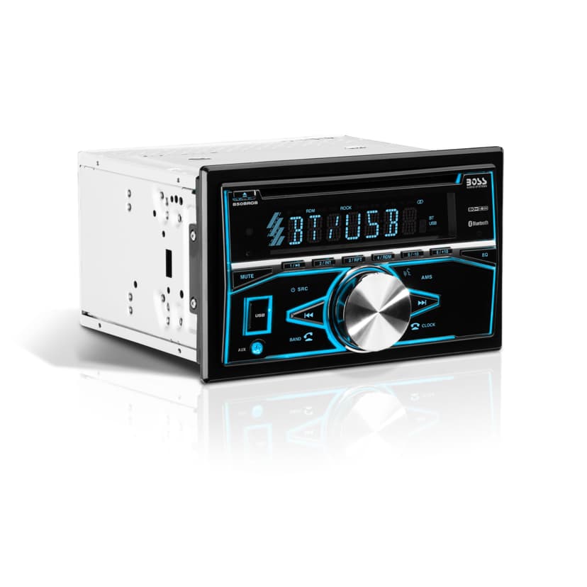 BOSS Audio Systems 850BRGB Car Stereo - Double Din, Bluetooth, Aux In, USB, CD DVD Player, AM/FM Radio Receiver, Multi Color Illumination