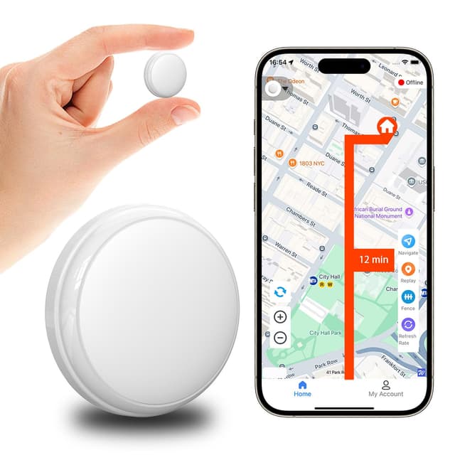 GPS Tracker for Vehicles, Pets & Valuables – No Subscription, Real-Time Tracking via App – Lightweight, Waterproof, Long Battery Life – Compatible with iOS & Android